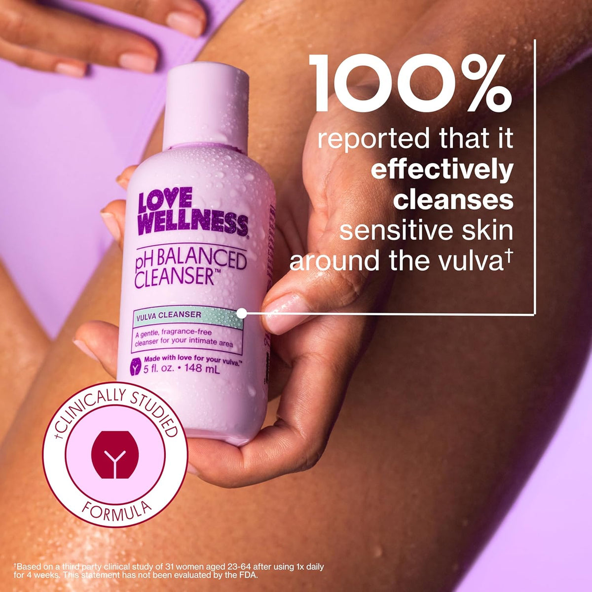 Love Wellness pH Balancing Cleanser | Feminine Vaginal Wash | Fragrance-Free | Vaginal Cleanser for