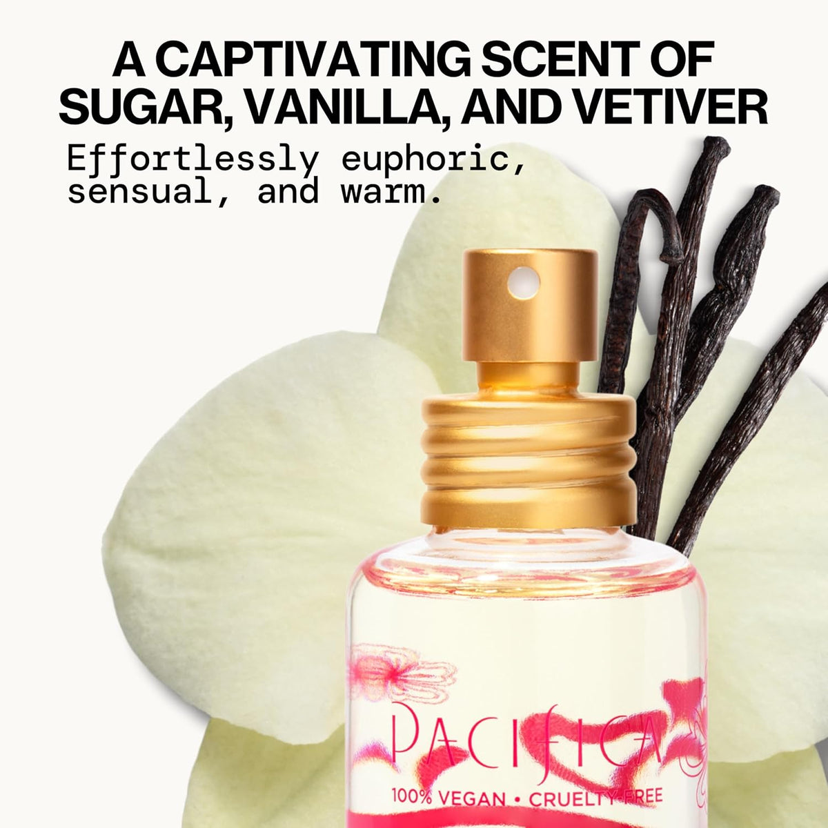 Pacifica Island Vanilla Perfume – Clean Vanilla Fragrance for Women - Warm Tropical Aroma