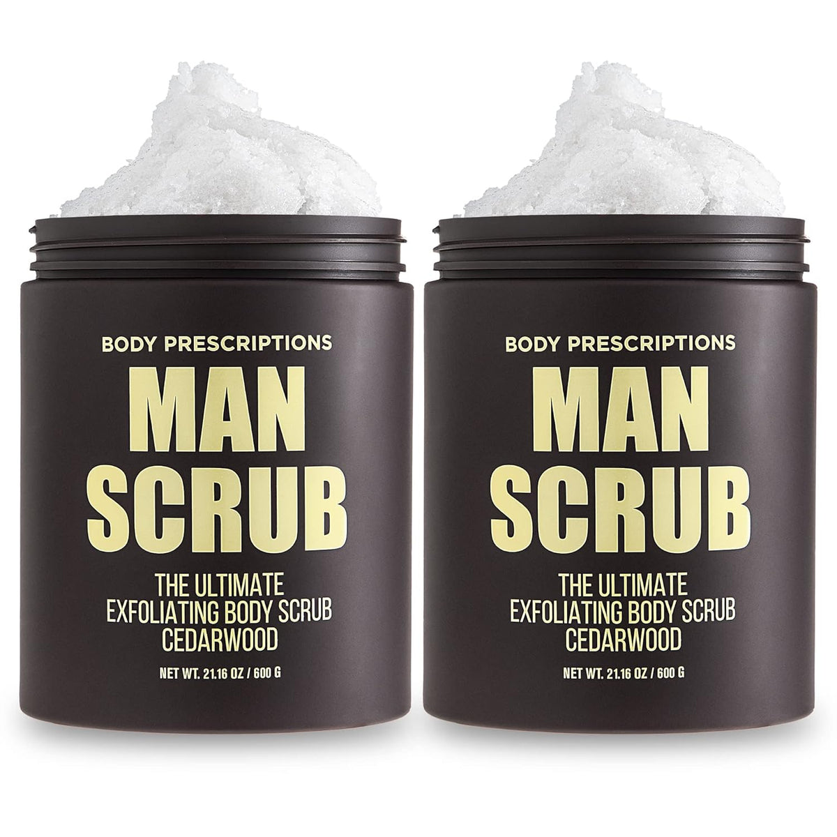 Body Prescriptions Men’s Exfoliating Body Scrub – Ultimate Skin Cleansing Wash in Jar with