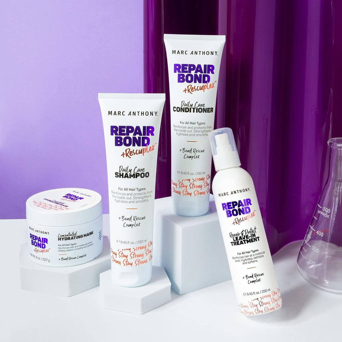 Marc Anthony Repairing Shampoo & Conditioner Set - Rescuplex Bond Repair, Strengthens Hair