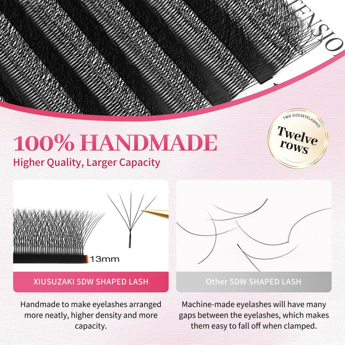 Lash Extensions 5D Eyelash Extensions W Lashes 0.07mm Thickness D Curl Lashes Mix 8-15mm Soft Lash