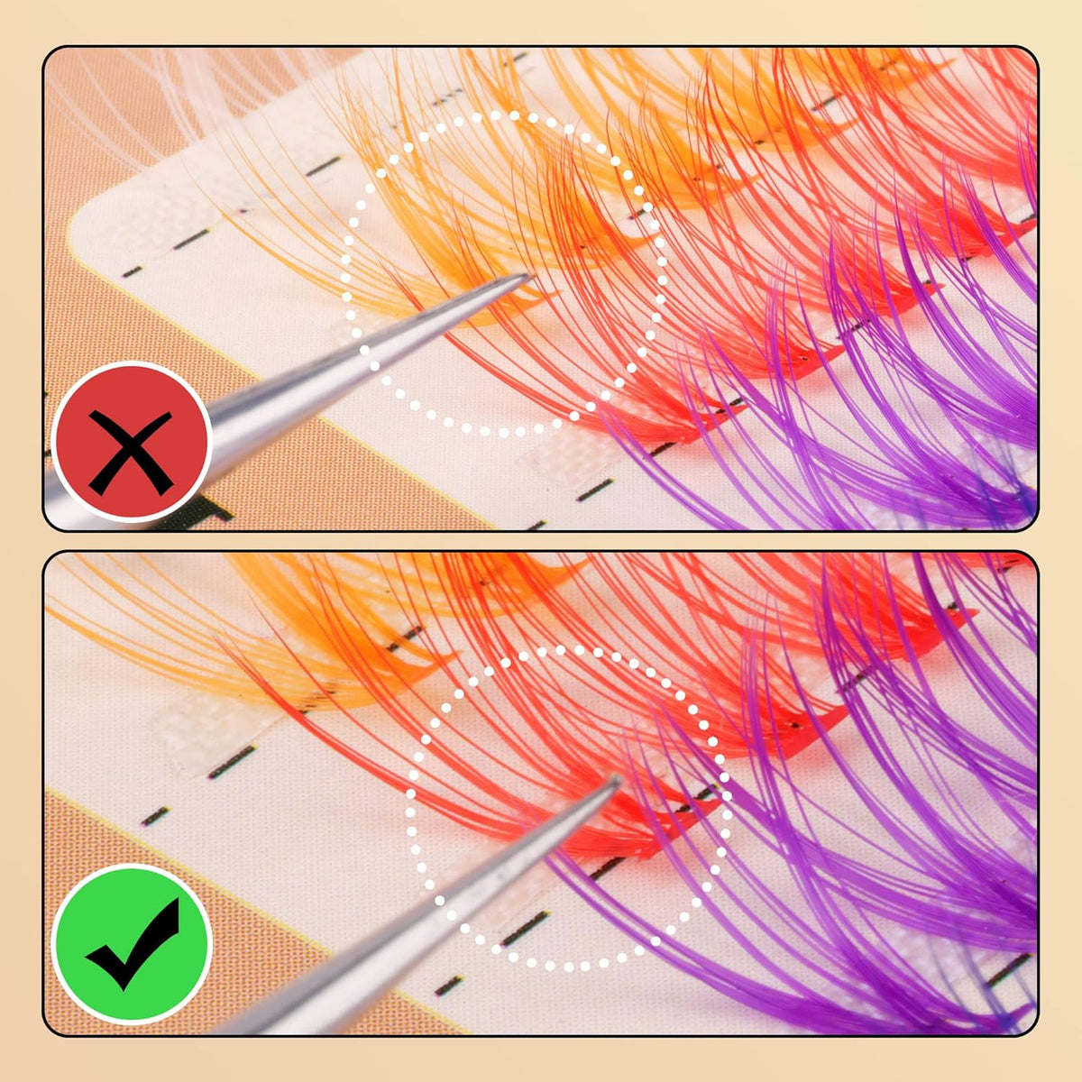 Colored Lashes Cluster Eyelashes Individual DIY Lashes Extensions 7 Colors Eye Lashes Extensions