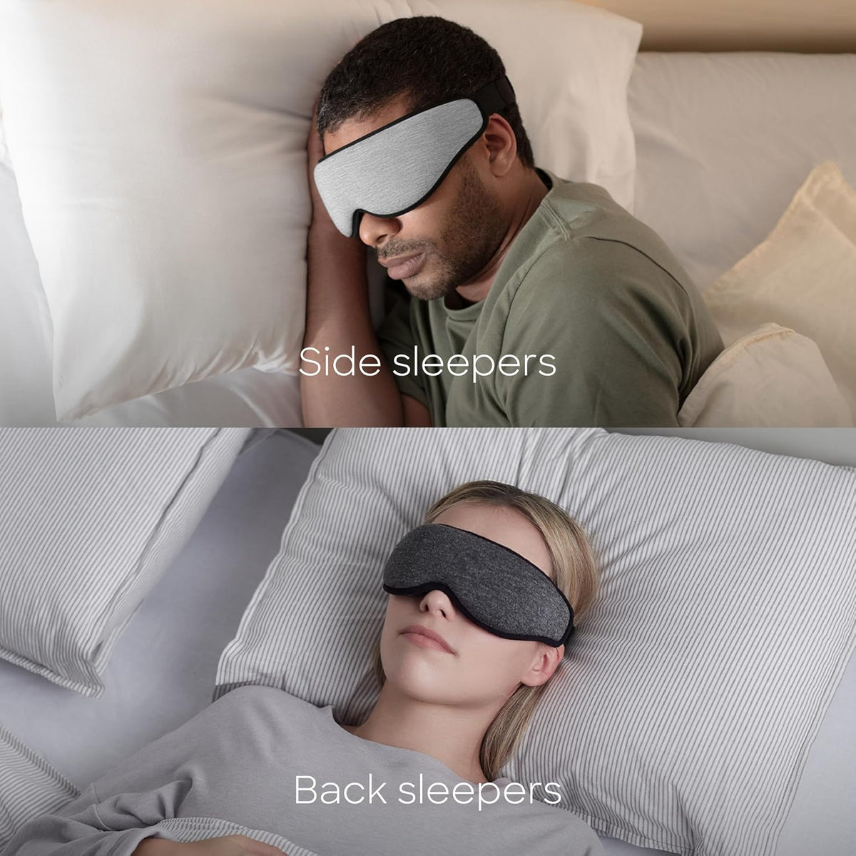 Ostrichpillow Eye Mask, Sleep Mask for Men Women 100% Blackout, No Pressure On Eyes, Soft &