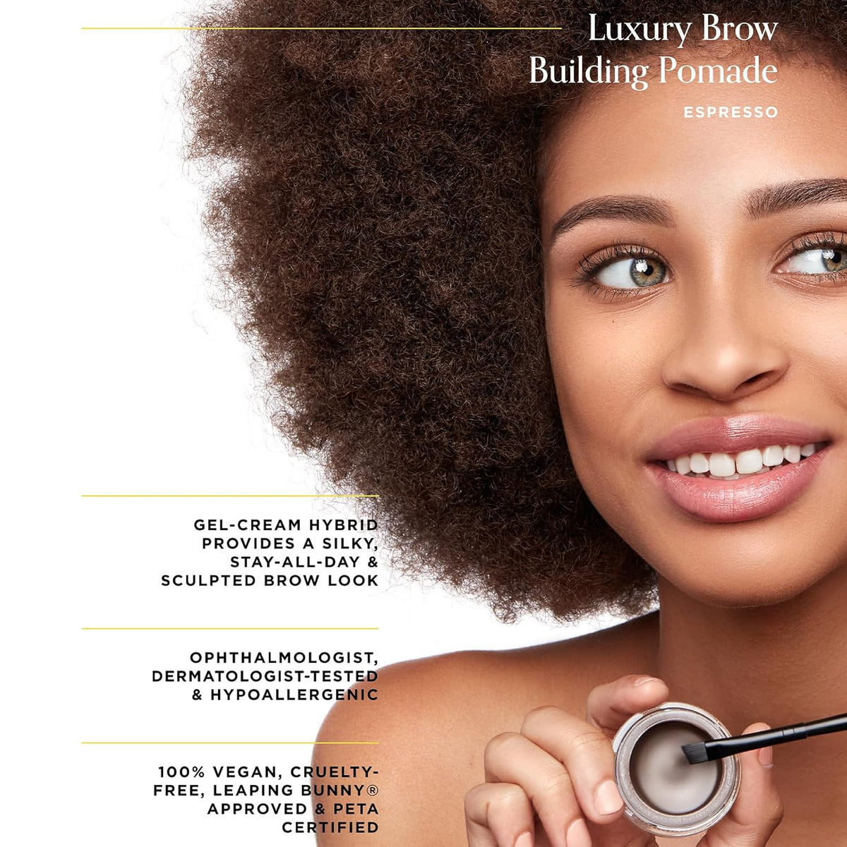 Arches and Halos Luxury Brow Building Pomade - Vegan Eyebrow Pomade - Creamy, Long Wearing Color