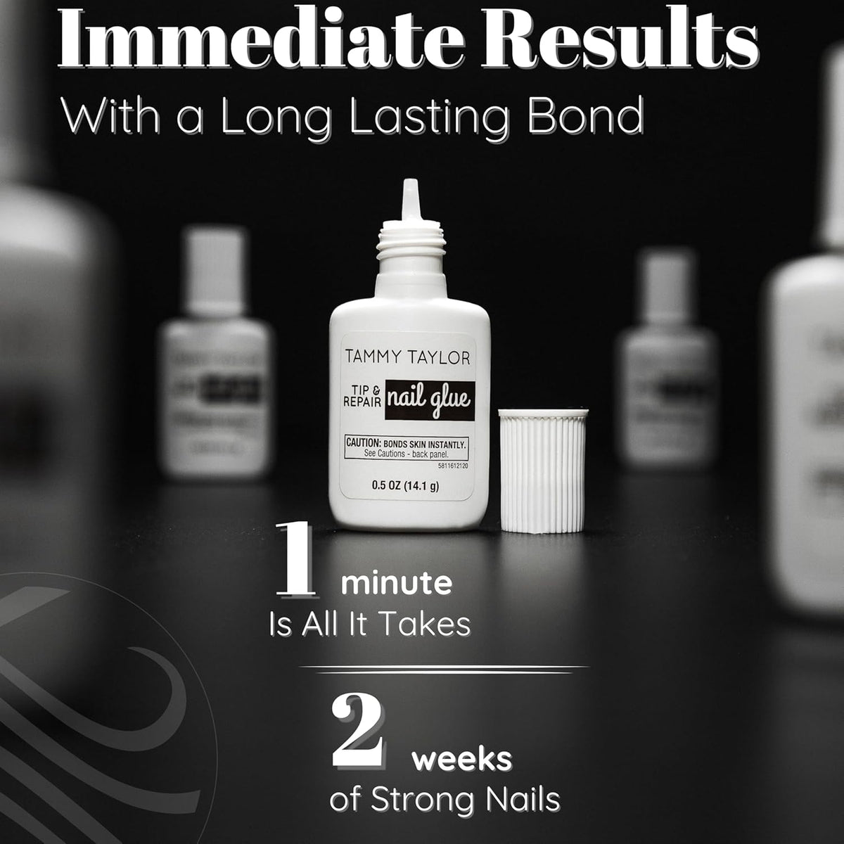 Tammy Taylor Tip and Nail Repair Glue | Dry Clear Gel Nail Glue for Press on Nails, Acrylic Nail