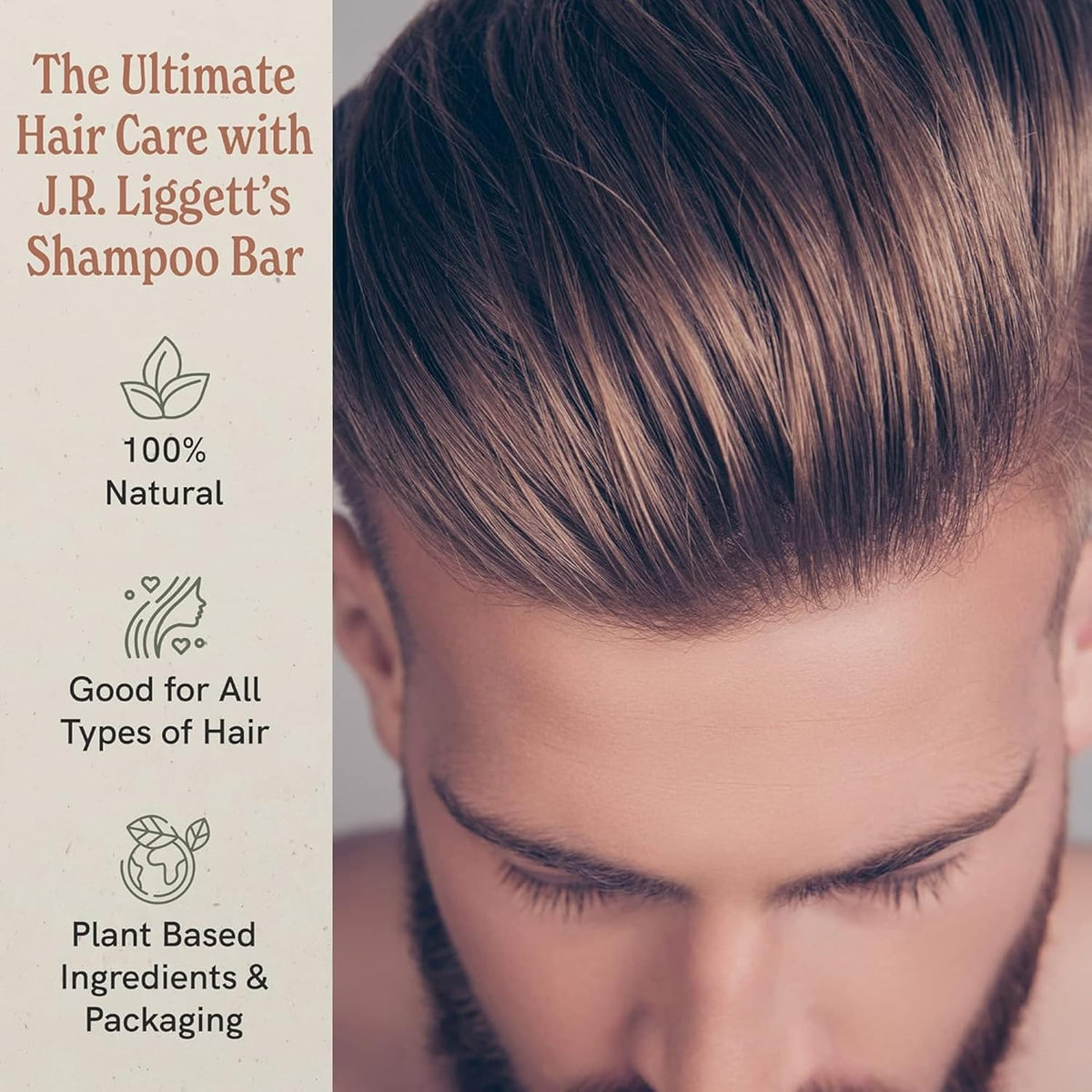 J·R·LIGGETT'S Shampoo Bar - Coconut & Argan Oil, All Natural Solid Shampoo for Hair with Olive Oil