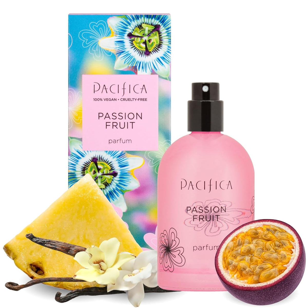 Pacifica Passion Fruit Perfume – Tropical Fruity Floral Clean Perfume for Women with Passionfruit