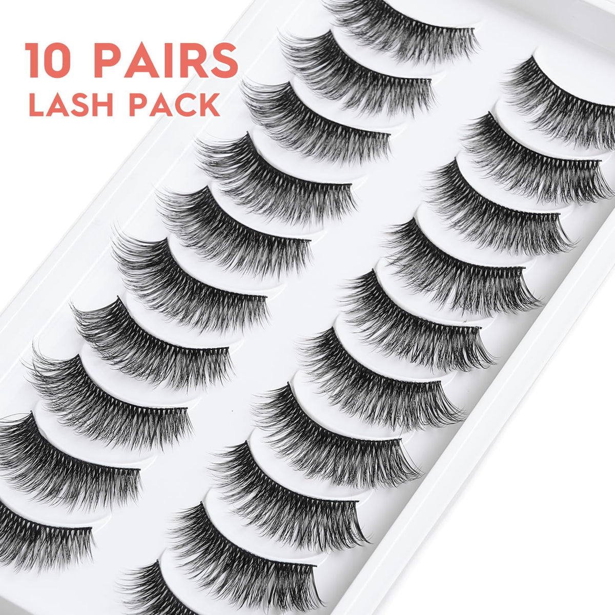False Eyelashes Cat Eye Lashes Wispy 15mm Strip Eyelashes Thin Band Natural Lashes Fluffy Eyelashes