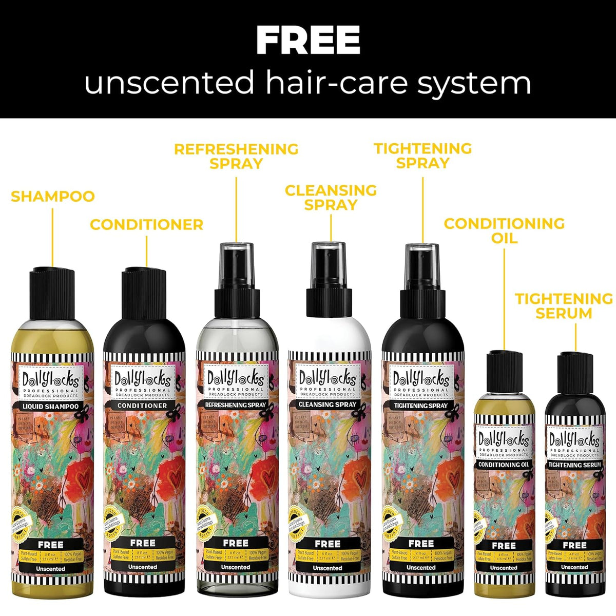 Dollylocks Refreshening Spray – Residue-Free Dreadlock & Loc Moisturizer Spray, Plant Based