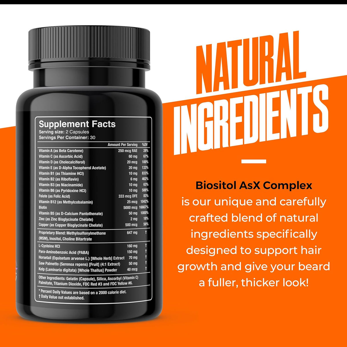 Wild Willies Beard Growth Kit - Capsules & Boost Serum - Natural Growth Oil With Biotin & Caffeine