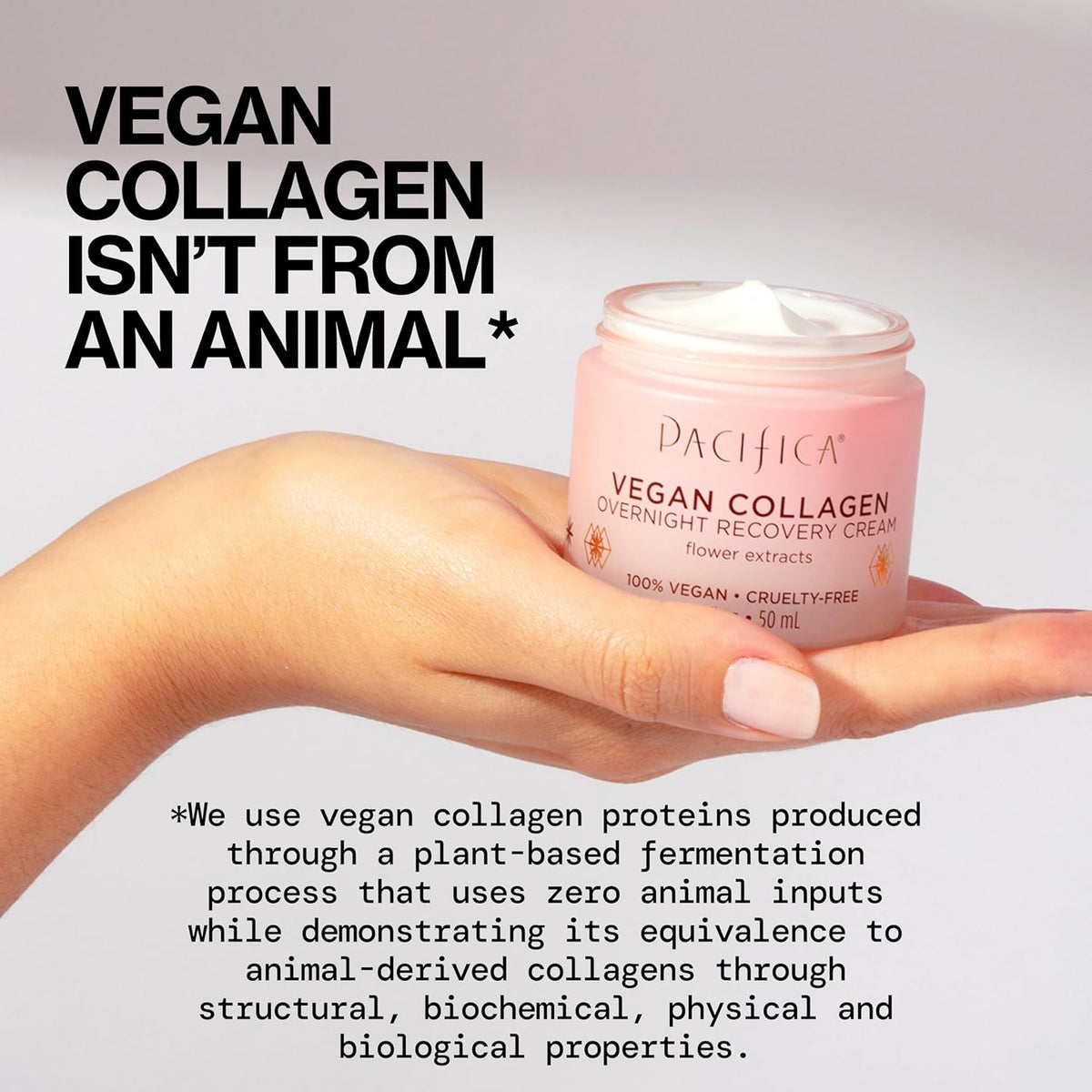 Pacifica Night Face Cream - Vegan Collagen Overnight Recovery Cream, Nighttime Face Cream for