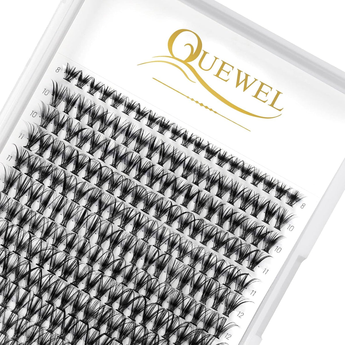 QUEWEL Lash Clusters 240Pcs Cluster Lashes 30D 0.07D Curl Mix8-14mm Individual Lashes
