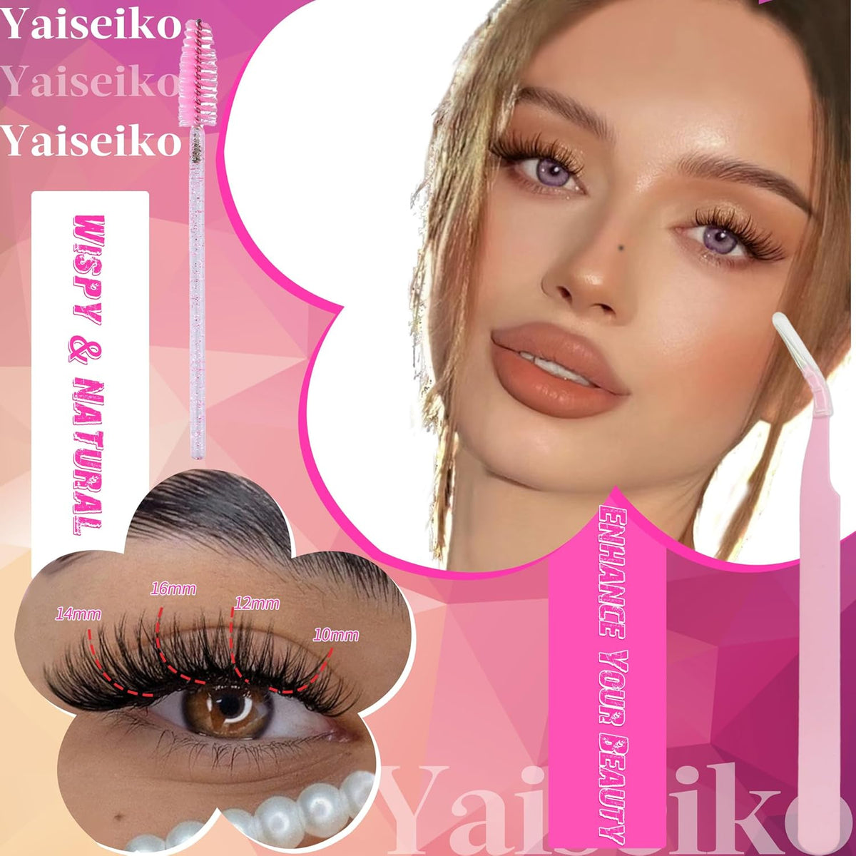 Self Adhesive Eyelashes Clusters Wispy Eyelash Extension Self Adhesive Eyelashes Reusable Press on