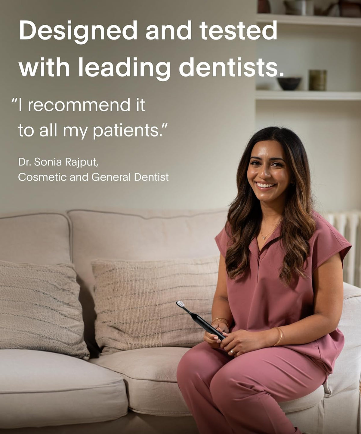 SURI Recyclable Plant-Based, Electric Toothbrush Heads - Built-in Tongue Scraper, Long Lasting