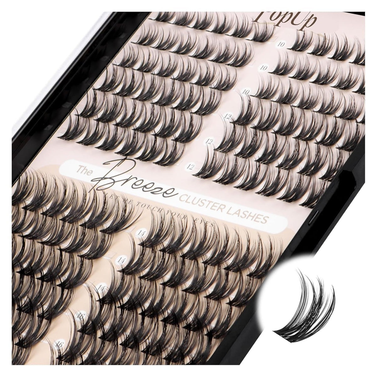 PopUp Lash Clusters 144 Pcs Cluster Lashes DIY Cluster Eyelash Extensions Mega Volume Reusable