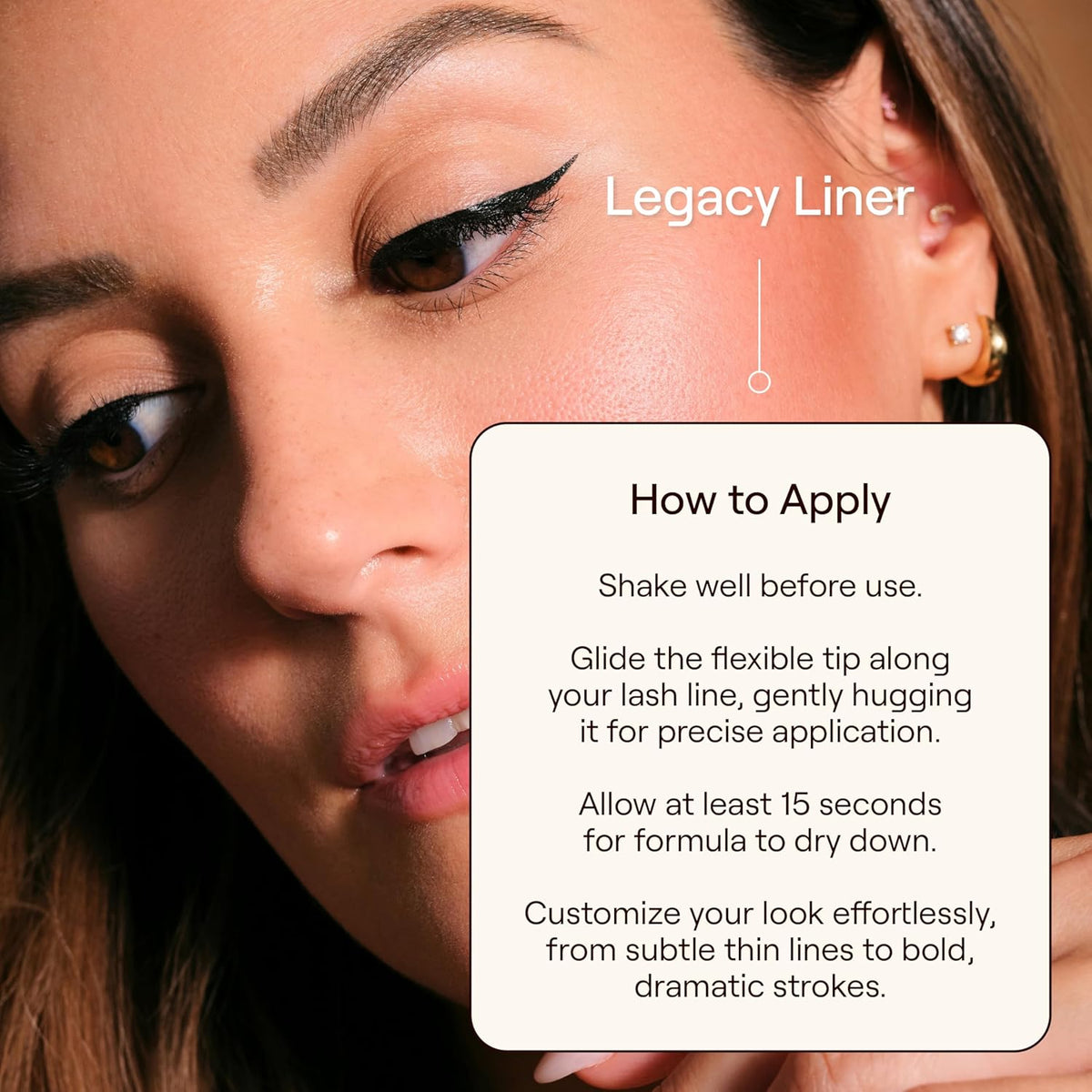 Live Tinted Legacy Liquid Eye Liner – Ultra-Black, Quick-Drying, All-Day Wear – Flexible Felt Tip