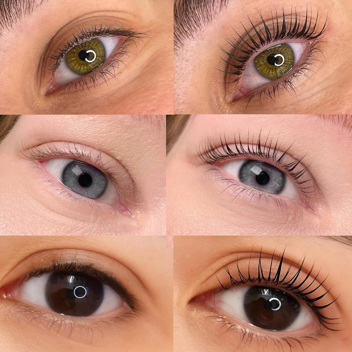 Korean Lash Lift Kit - 5 Sets Eyelash Curling Perm with Upgraded Glue, Easy for Beginner &