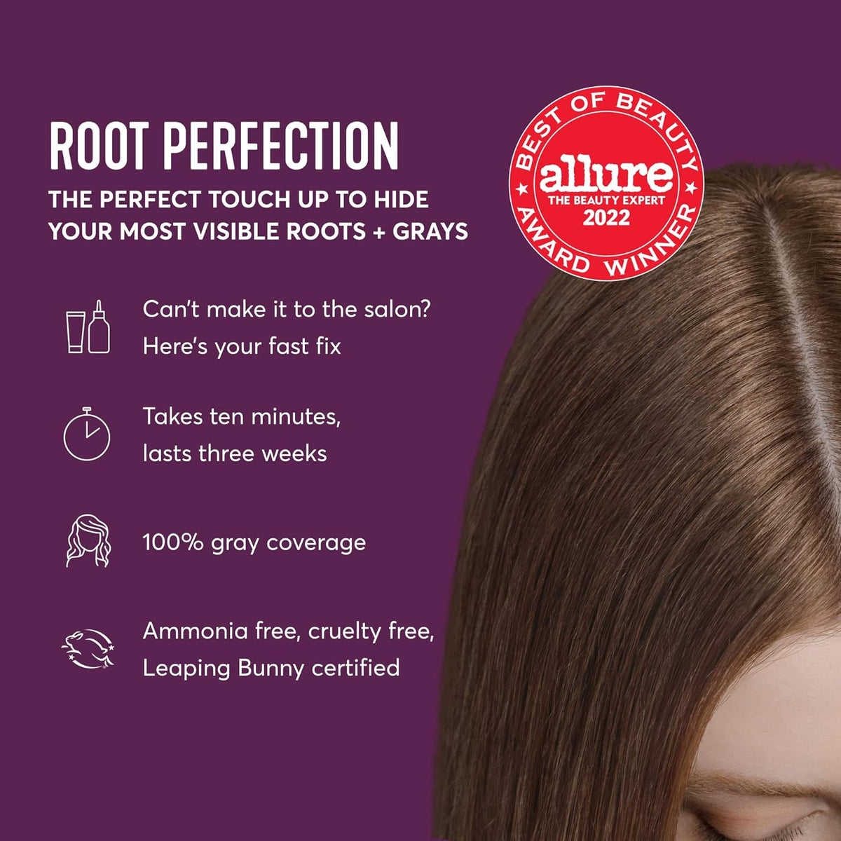 Madison Reed Root Perfection Permanent Root Touch Up, Light Brown 7N Alba, 10 Minutes for 100% Gray