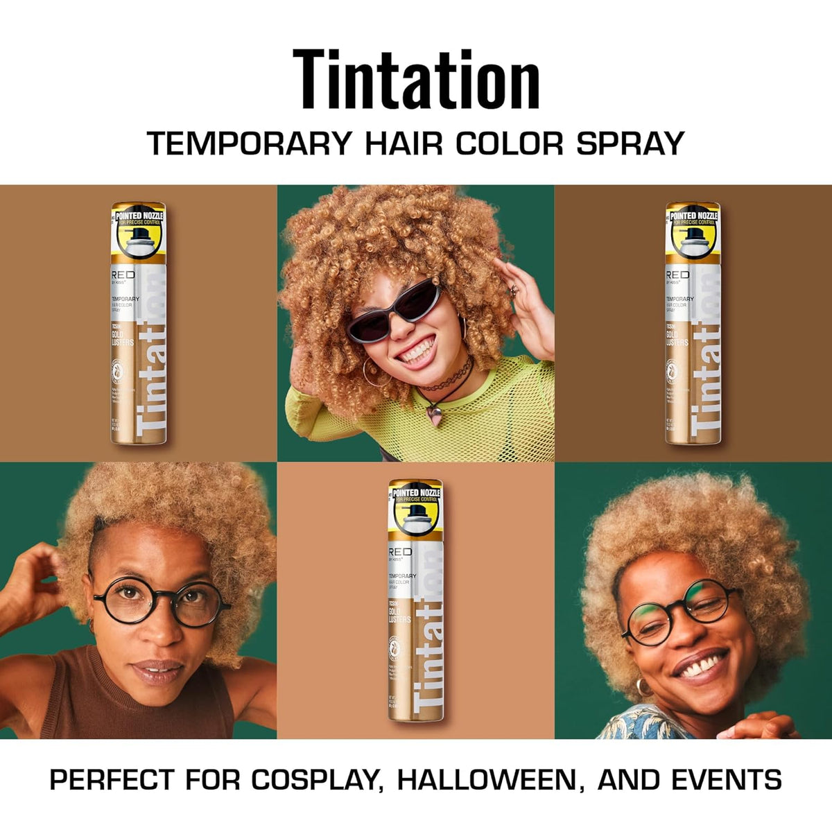 KISS Temporary Hair Color Spray Hair Dye Spray Hair Styling Spray One Day Instant Fast-Drying