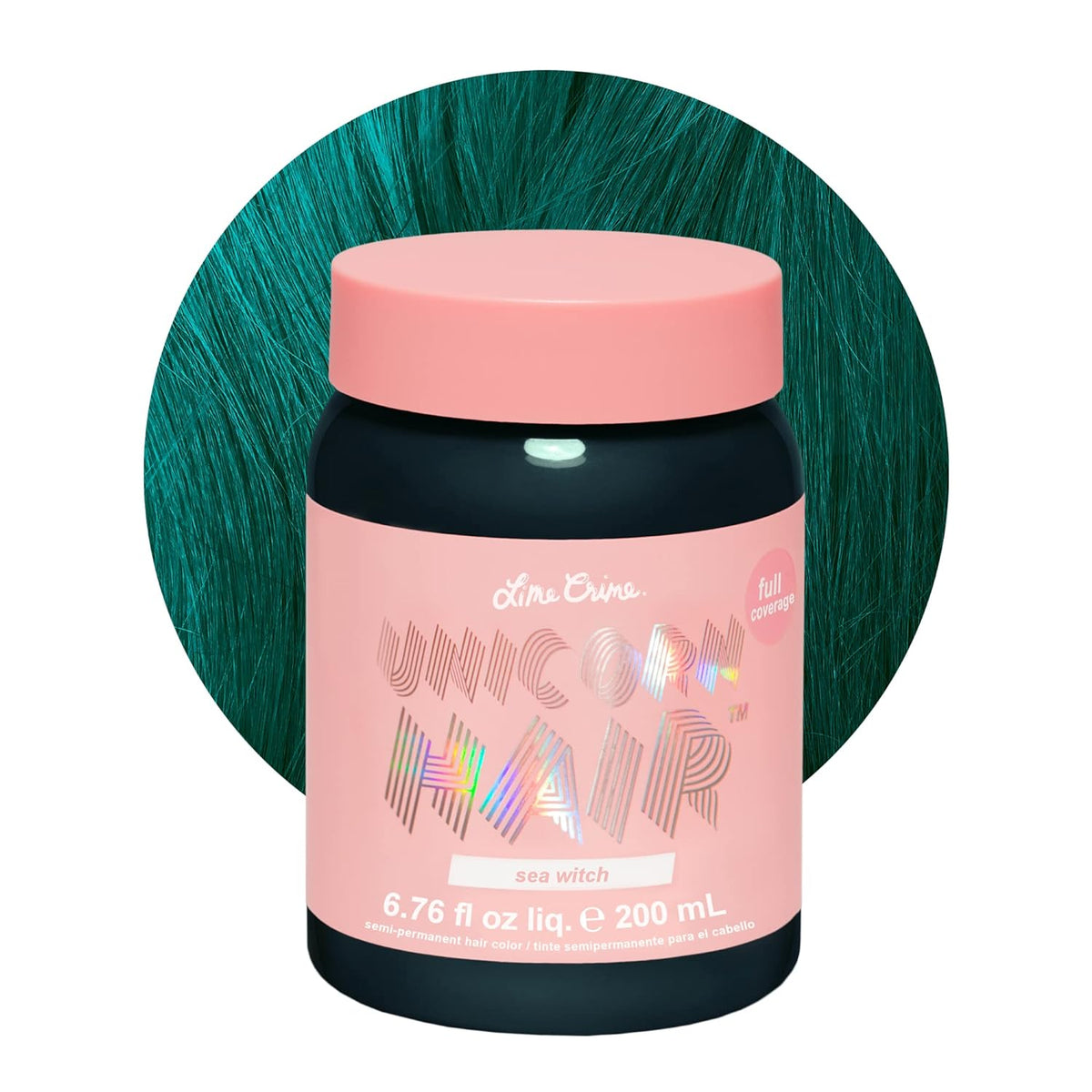 Lime Crime Unicorn Hair Dye Full Coverage, Sea Witch (Rich Teal) - Vegan and Cruelty Free