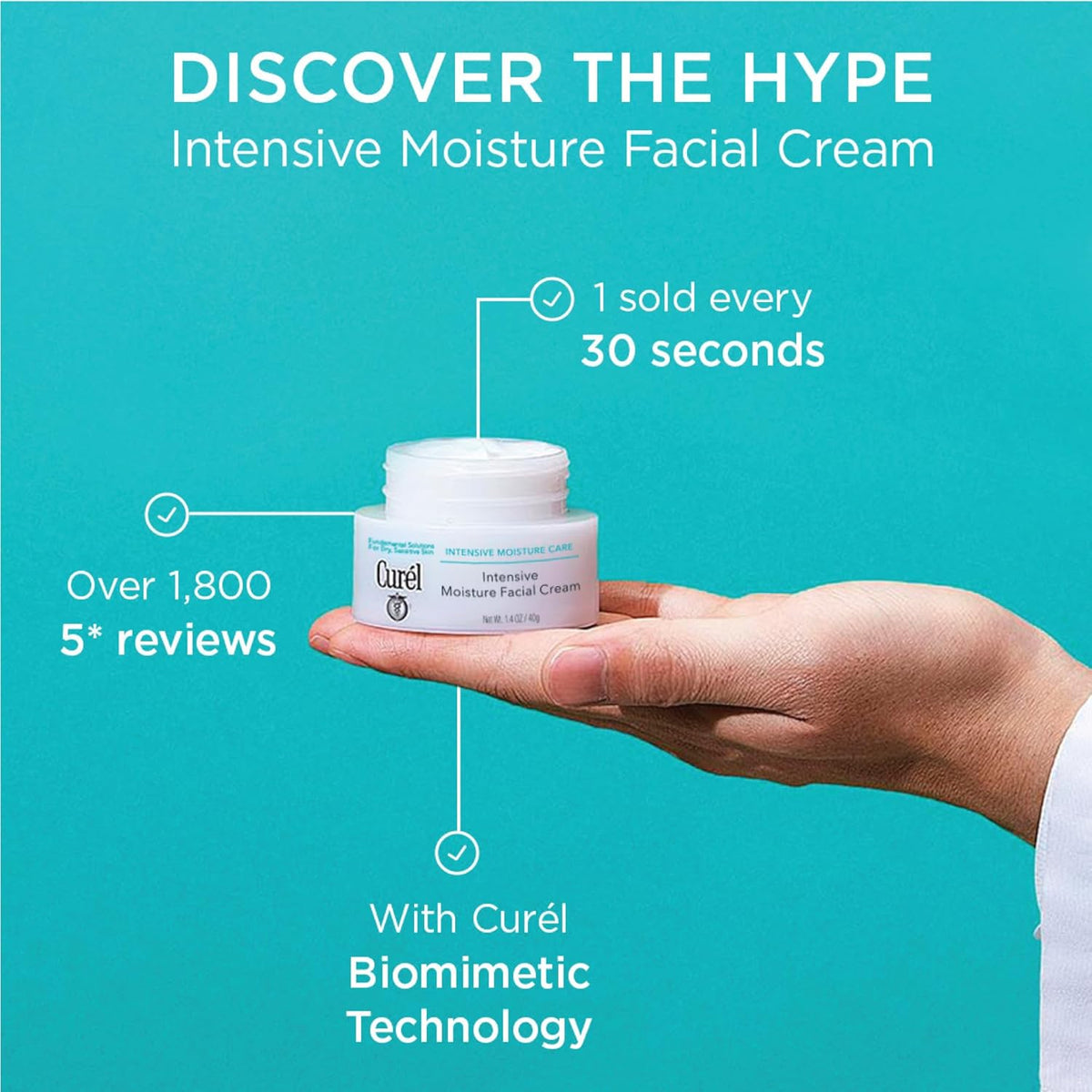 Curel Japanese Skin Care Intensive Face Moisturizer Cream, Hydrating Face Lotion for Dry to Very