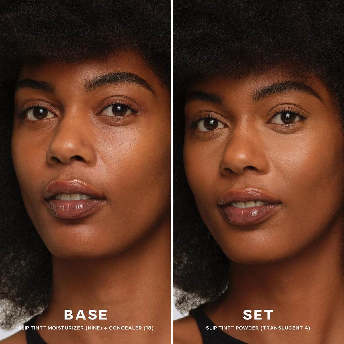 Saie Slip Tint Baked Setting Powder - Translucent Powder for Face Makeup with a Natural-Radiant