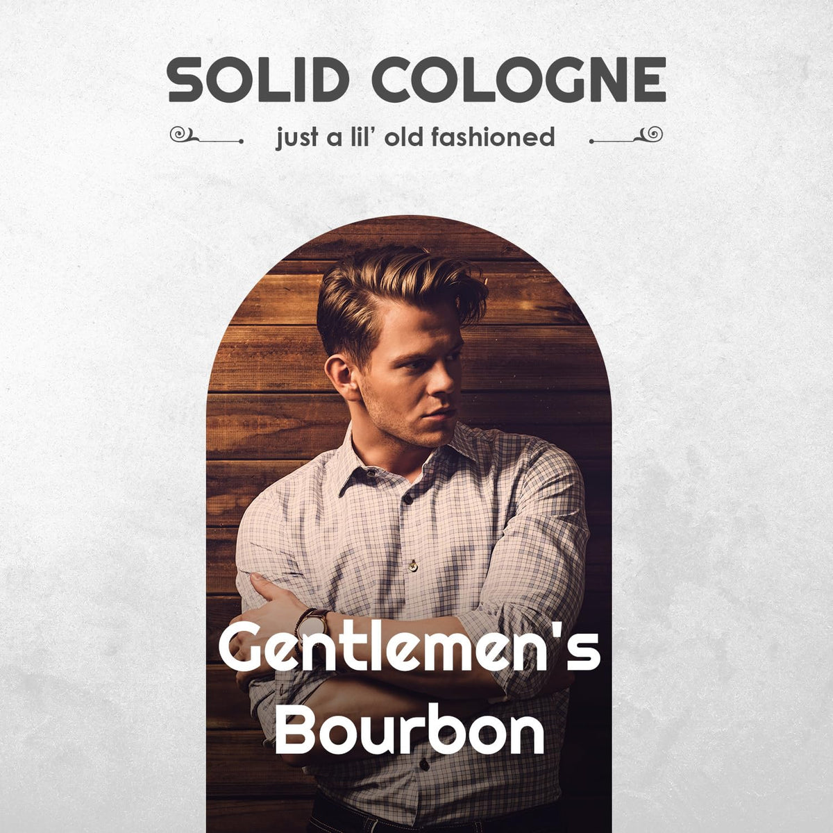 Gentlemen's Bourbon Solid Cologne - Natural Men's Travel Size Cologne - Wax Perfume (3/4 Ounce