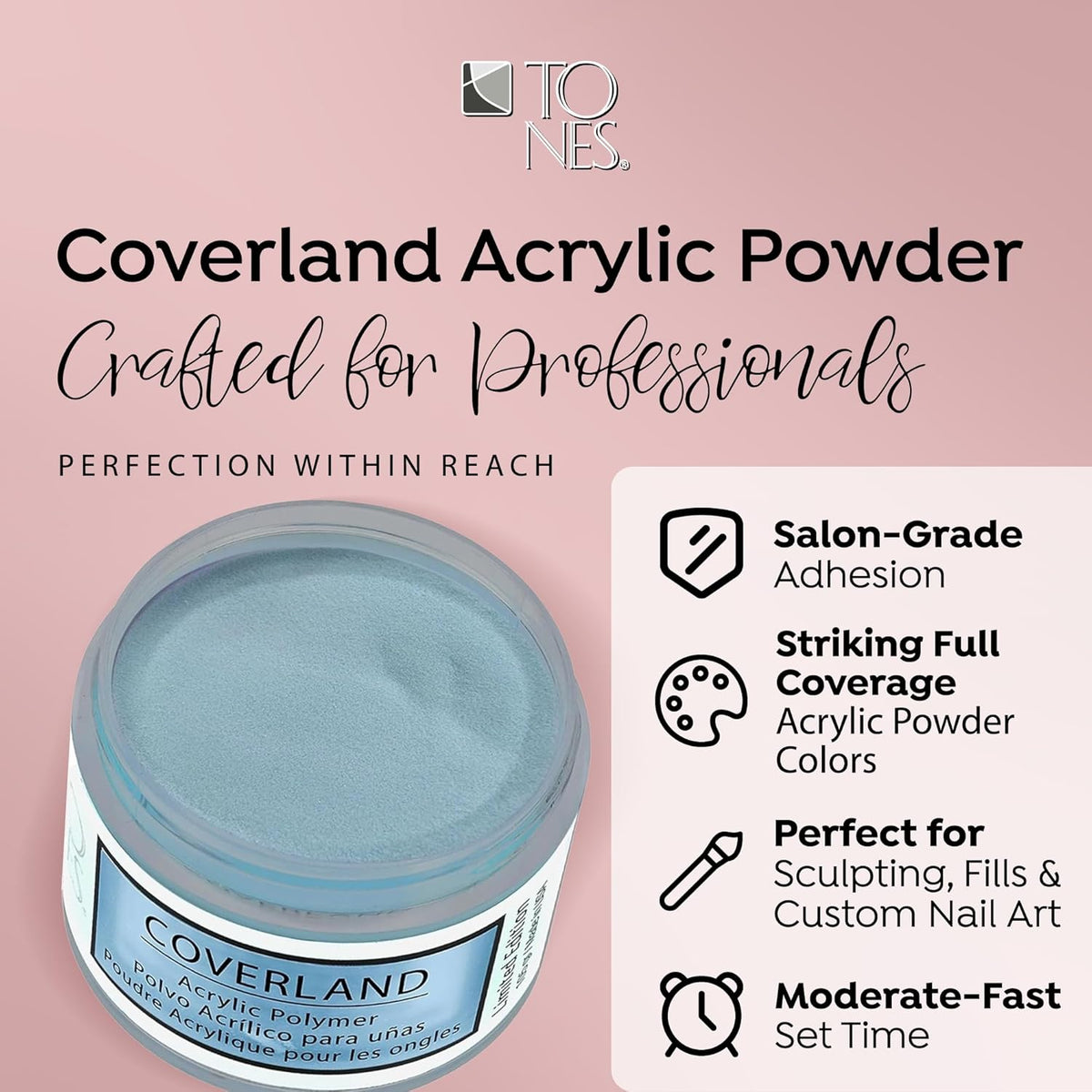 Tones Coverland Acrylic Nail Powder "Free Spirit" - Limited Edition Acrylic Powder for Nail Design
