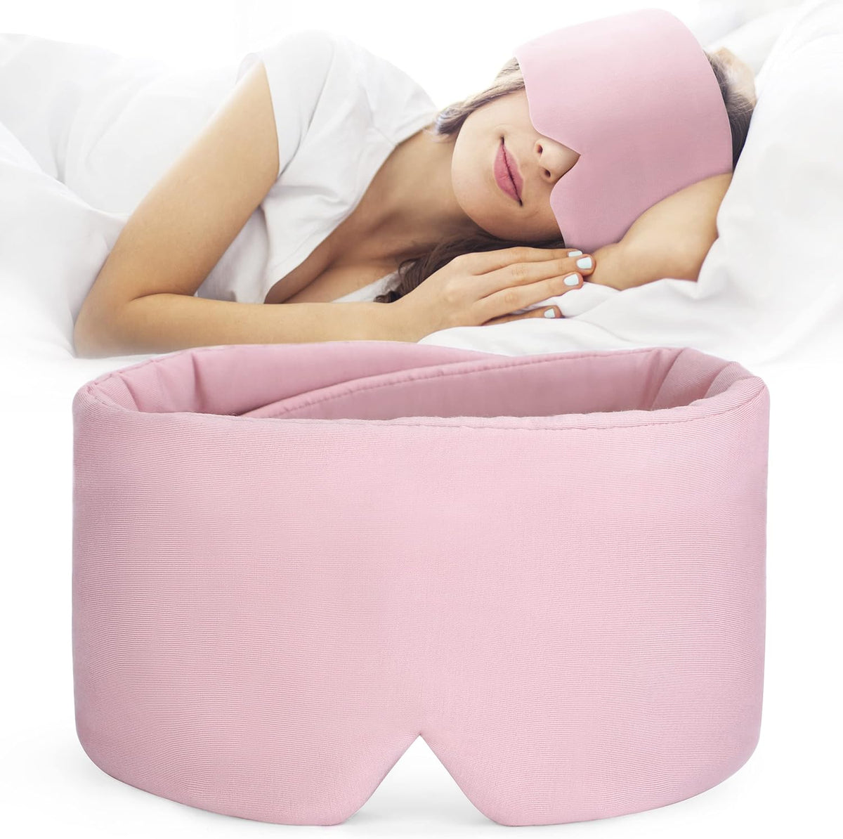 FRESHME Cotton Sleep Mask Blackout - Handmade Eye Mask for Sleeping Eye Shade Cover Sleep Mask for