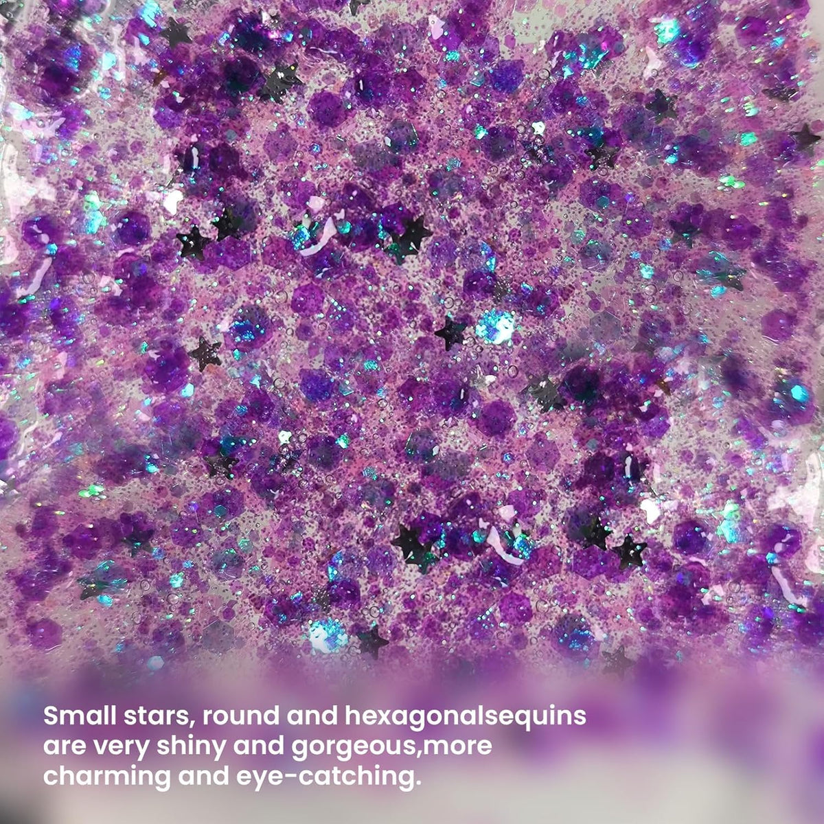 DAGEDA Body Glitter Gel, Face Glitters Body Gel Sequins Shimmer Liquid Eyeshadow, Chunky Glitter