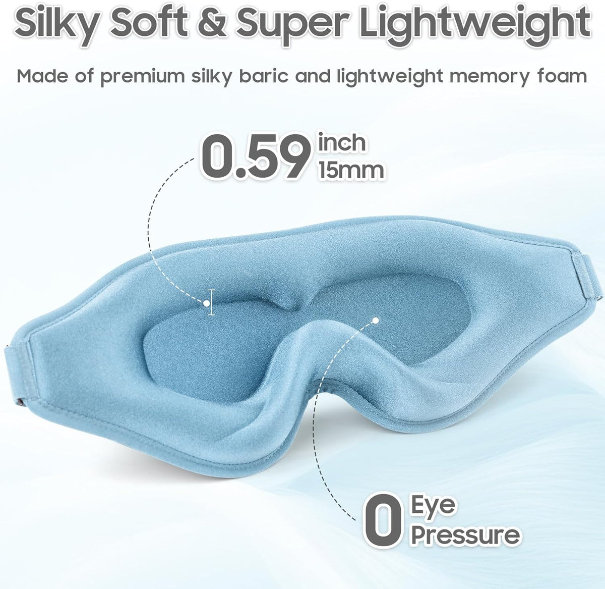 Sleep Mask - Total Blackout 3D Sleeping Mask, Super Lightweight & Silky Soft Eye Mask for Sleeping