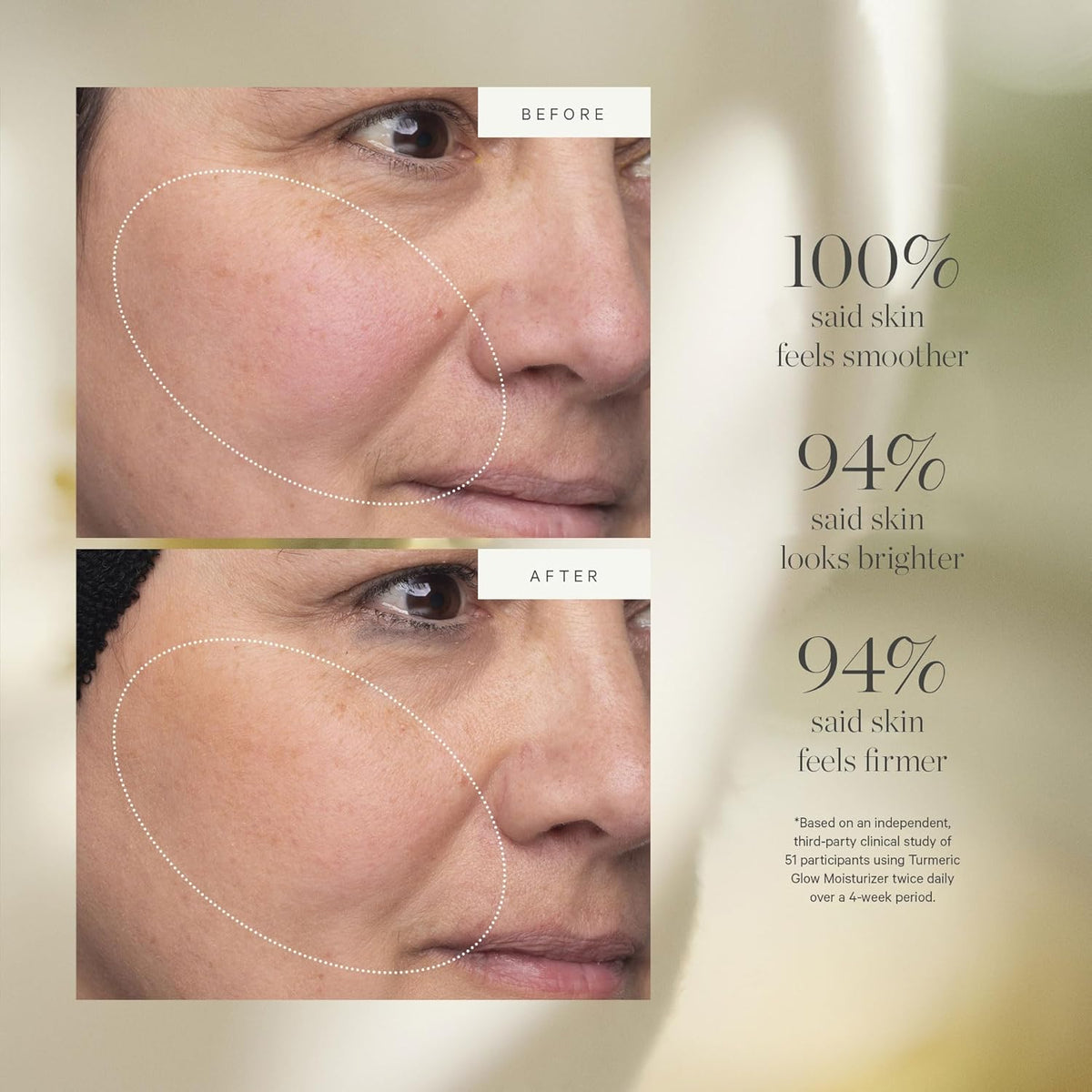 KORA Organics Turmeric Glow Moisturizer, Hydrate, Soften and Plump Skin, Certified Organic, Cruelty