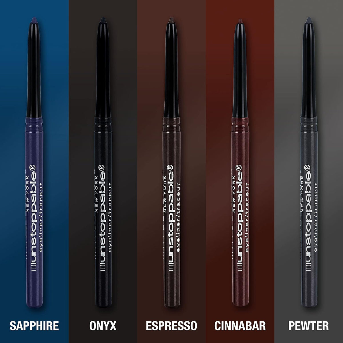 Maybelline Unstoppable Waterproof Mechanical Brown Eyeliner Pencil, Easy to Apply, Smooth Glide, Up