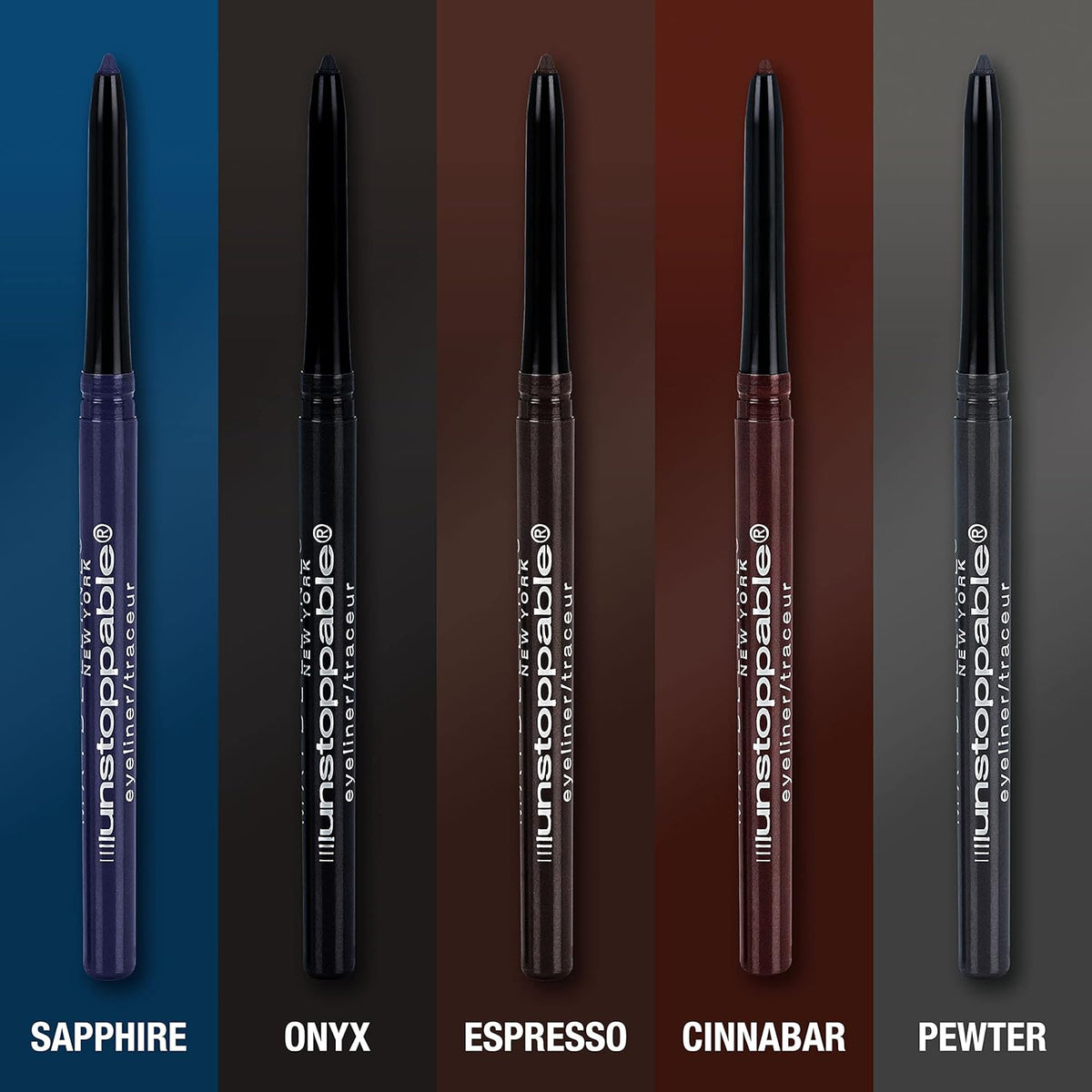 Maybelline Unstoppable Waterproof Mechanical Black Eyeliner Pencil, Easy to Apply, Smooth Glide, Up