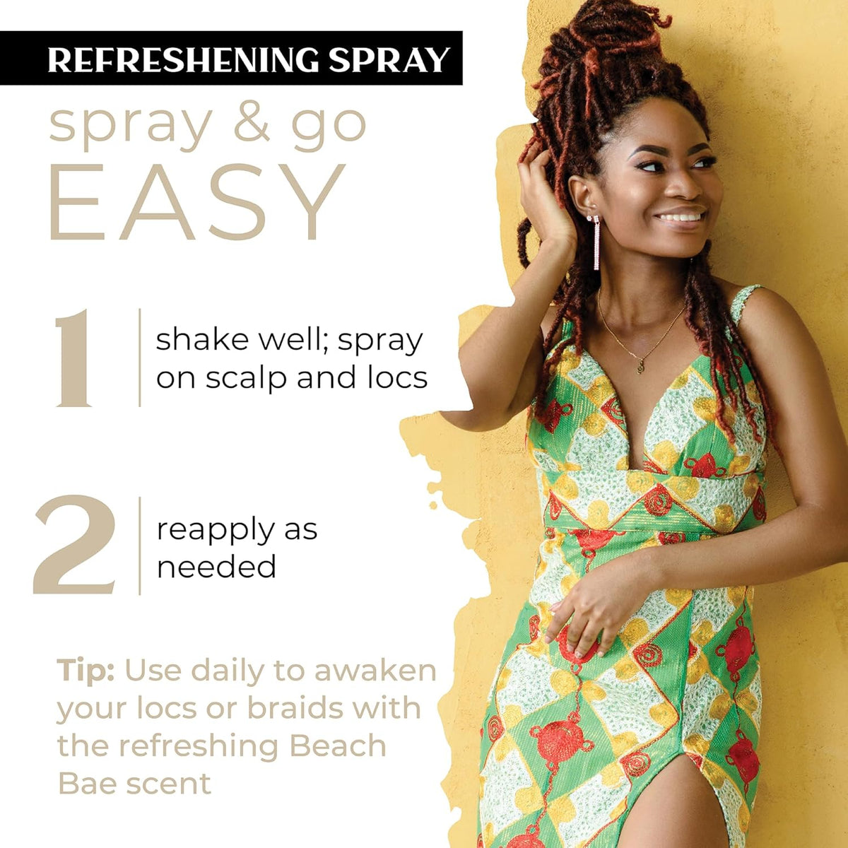 Dollylocks Refreshening Spray – Residue-Free Dreadlock & Loc Moisturizer Spray, Plant Based