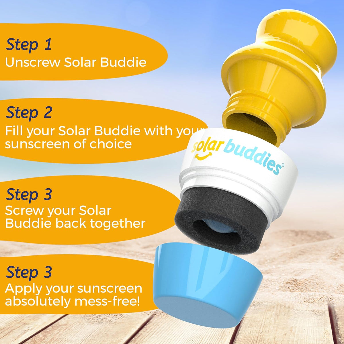Blue Bag Bundle Set For Solar Buddies Refillable Roll On Sunscreen Suncream Applicator Bag Bundle