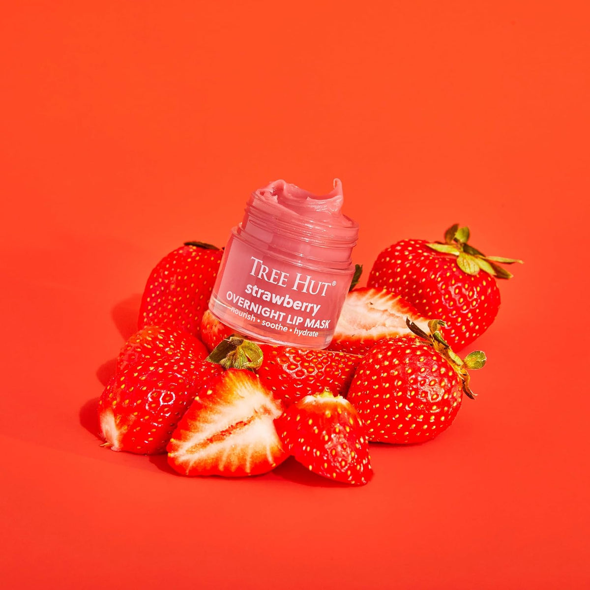 Tree Hut Strawberry Overnight Lip Mask | Leave on Overnight & Wake up to Soft, Hydrated Lips |