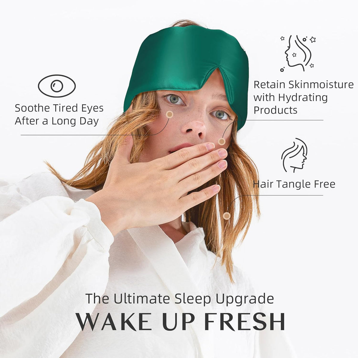 Silk Sleep Mask for Women and Men, Side Sleeper, 22 Momme Pure Mulberry Silk Total Blackout 100%