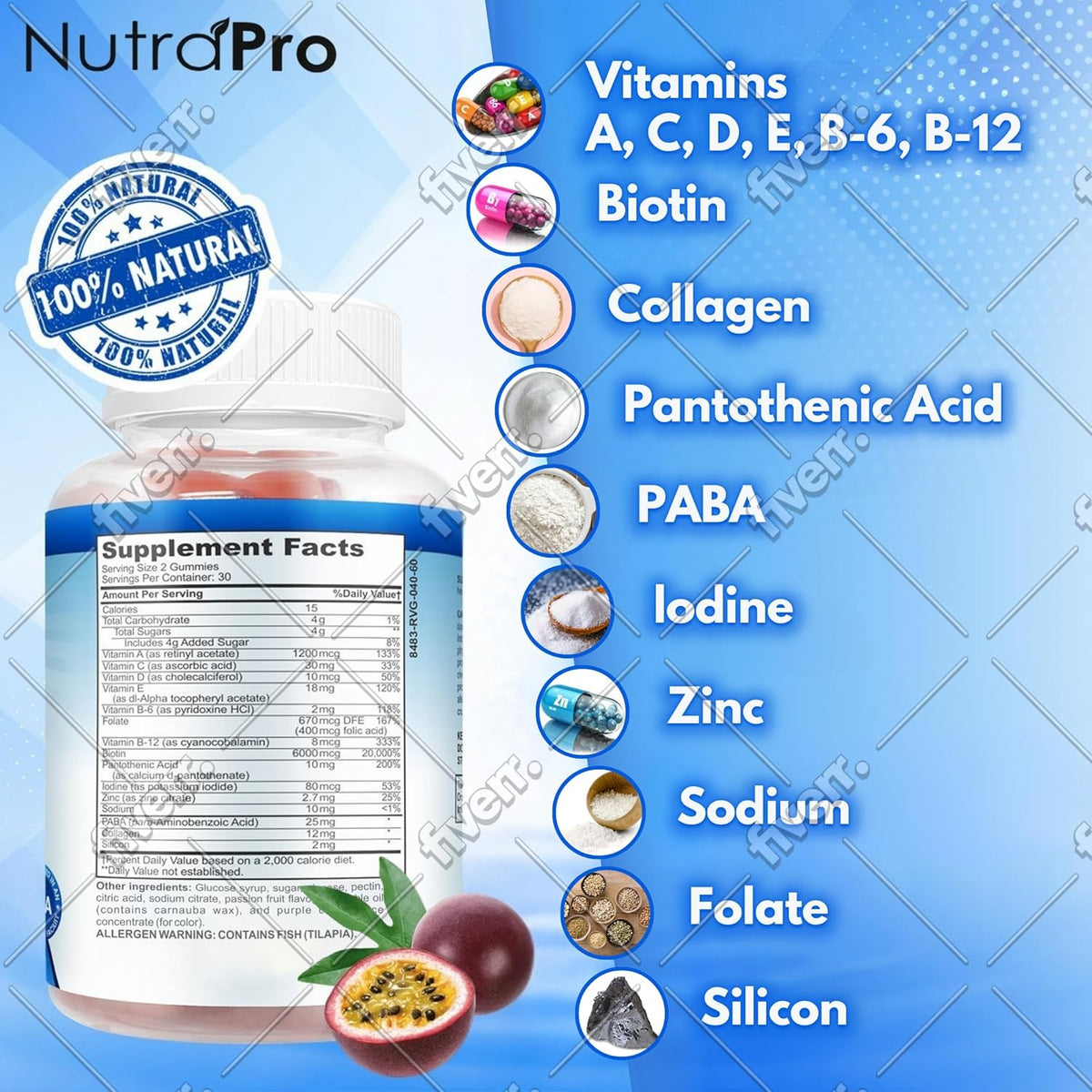 NutraPro Nail Growth Vitamins for Stronger Nail - No More Chipped Nails.Nail Strengthener and