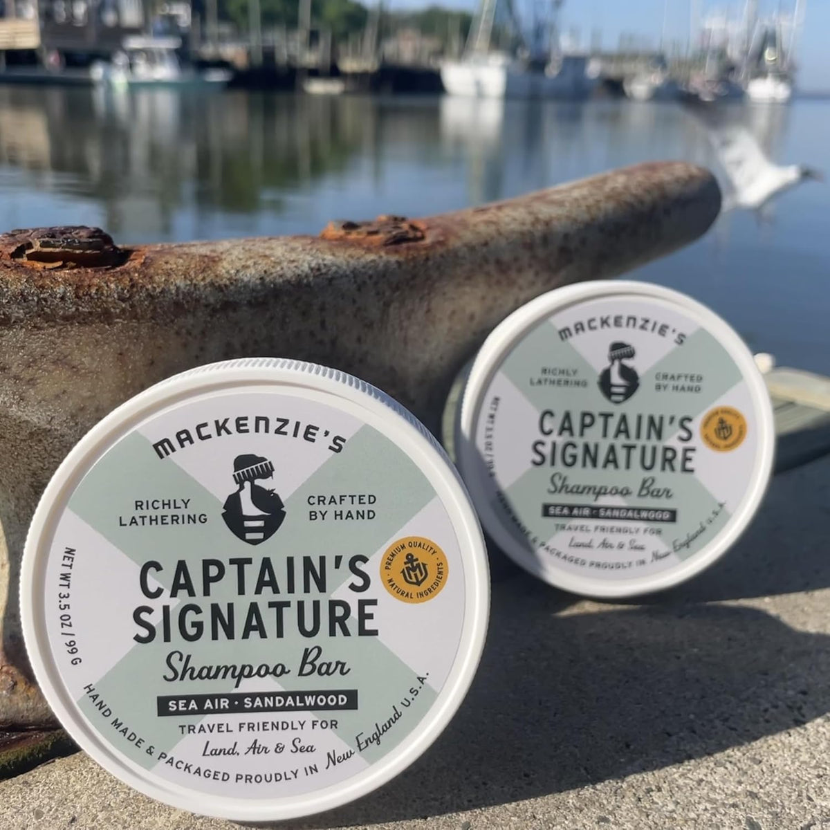 MACKENZIE'S Captain's Signature Shampoo Bar - Gifts for Fishermen - Gifts for Men - Deep Cleaning