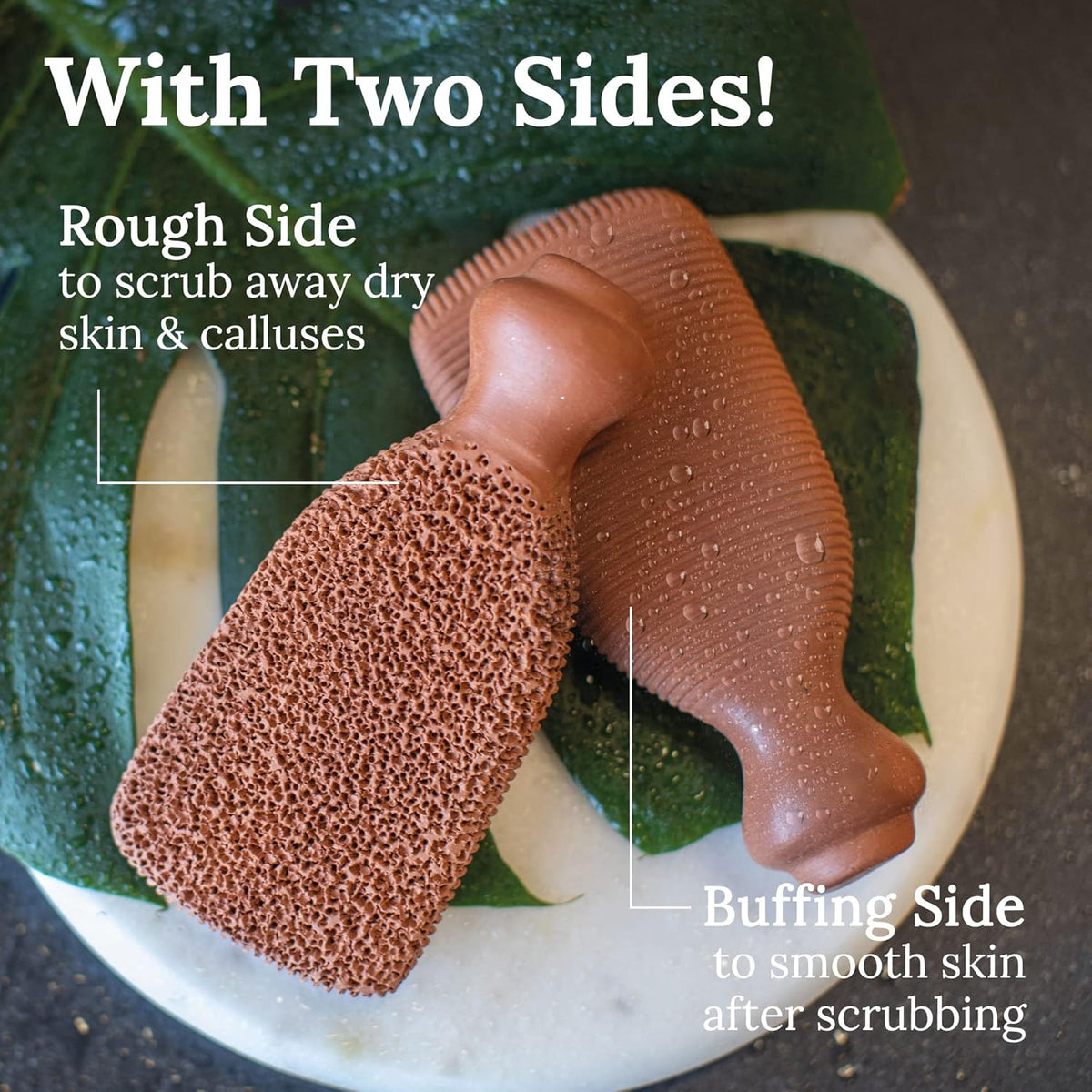 Pumice Stone for Feet Lasts 5+ Years Foot Exfoliator Scrubber Callus Remover Made of Natural