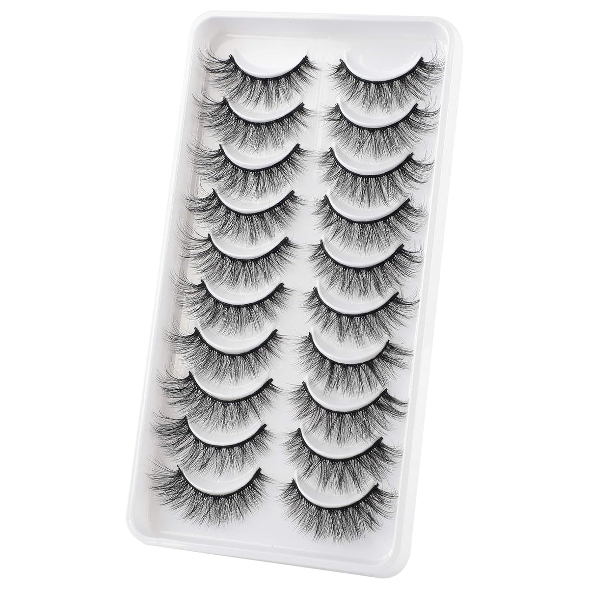 JIMIRE Fake Eyelashes Natural Look Fluffy Wispy False Lashes Cat-Eye Lashes with Thin Band
