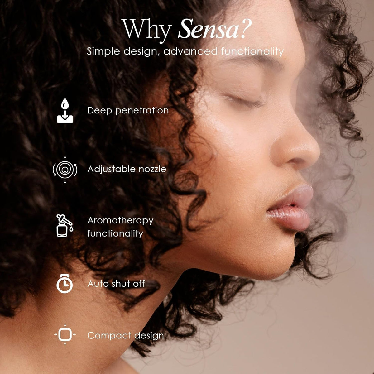 Sensa | Nano Ionic Facial Steamer by Project E Beauty | Deep Pore Cleansing | Warm Mist Sprayer |