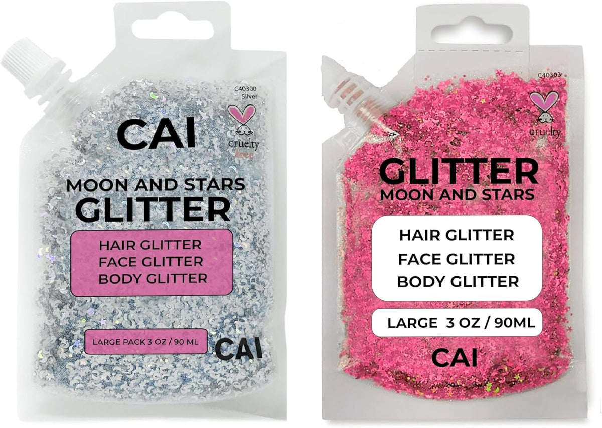 Face, Body & Hair Glitter Gel – Halloween Glitter for Kids and Women – 3 Oz Cosmetic-Grade Gel