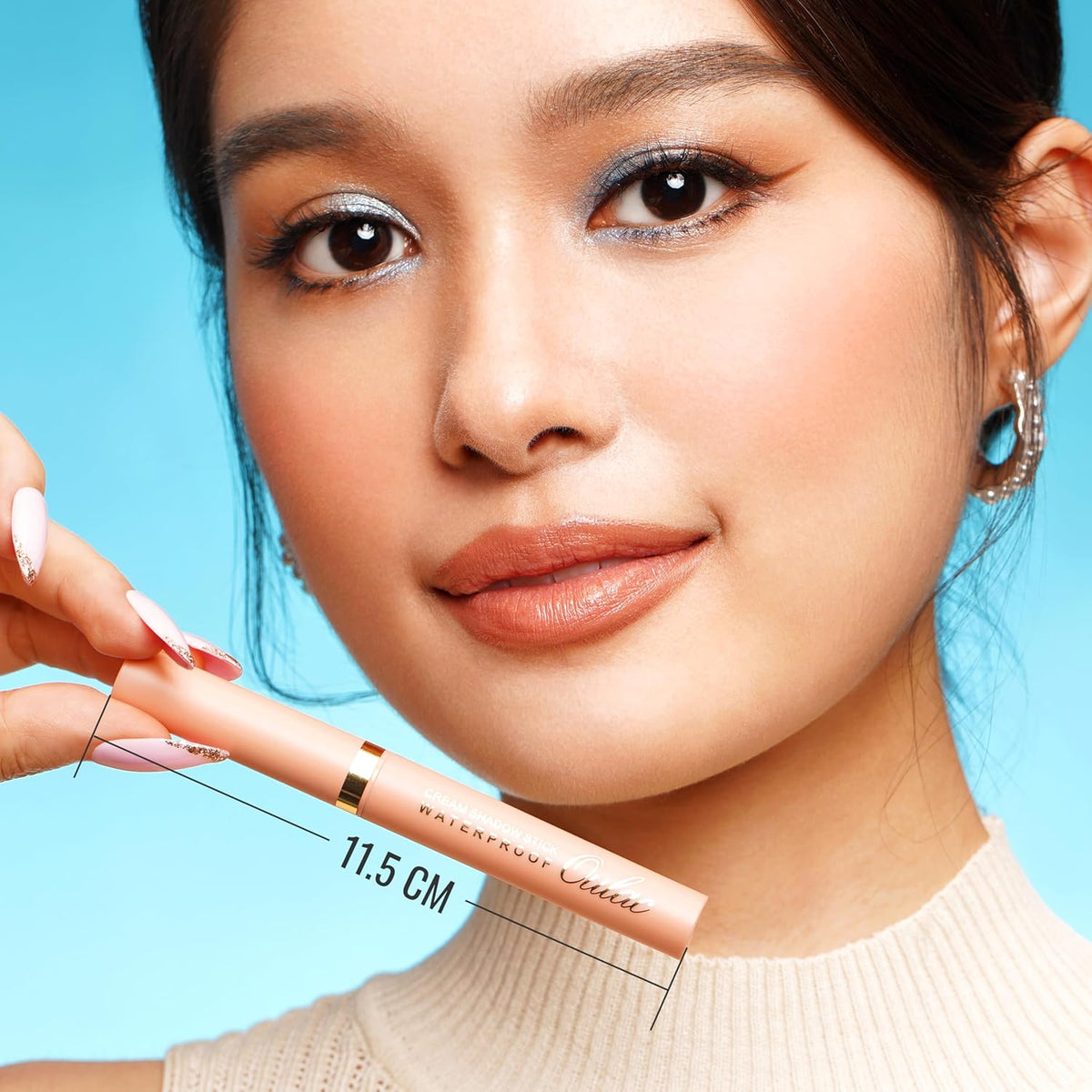 Oulac Waterproof Eye Shadow Stick Smooth and Long Lasting, Shimmering Glitter Finish, Blendable