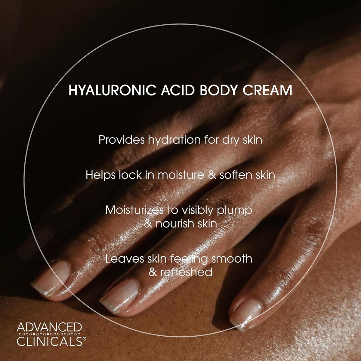 Advanced Clinicals Hyaluronic Acid Face Moisturizer Gel Cream + Hyaluronic Acid Body Cream 2pc
