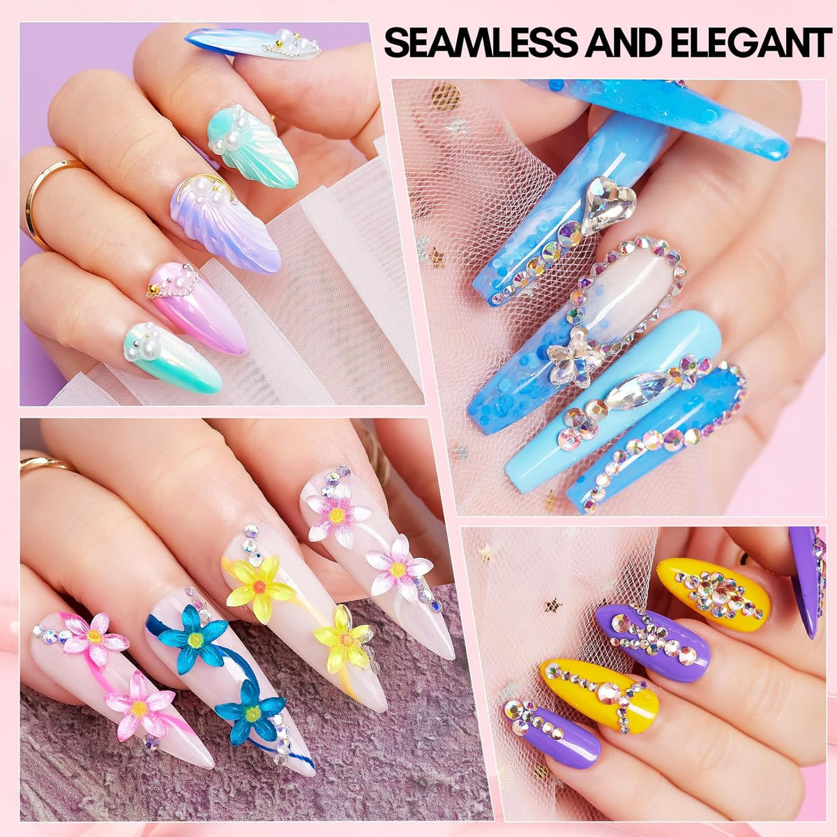 Makartt Nail Rhinestone Glue for Nails- 60ML Super Strong Gel Glue for Rhinestones, 3D Art Charm