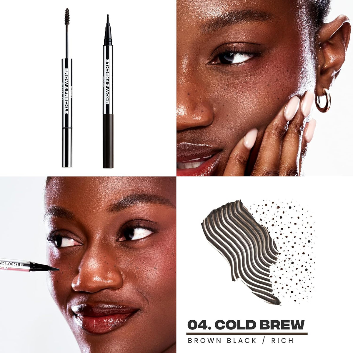 Sacheu Brow & Freckle STAY-N Tinted Eyebrow Gel & Faux Freckle Pen — 2-in-1 Longwear Water
