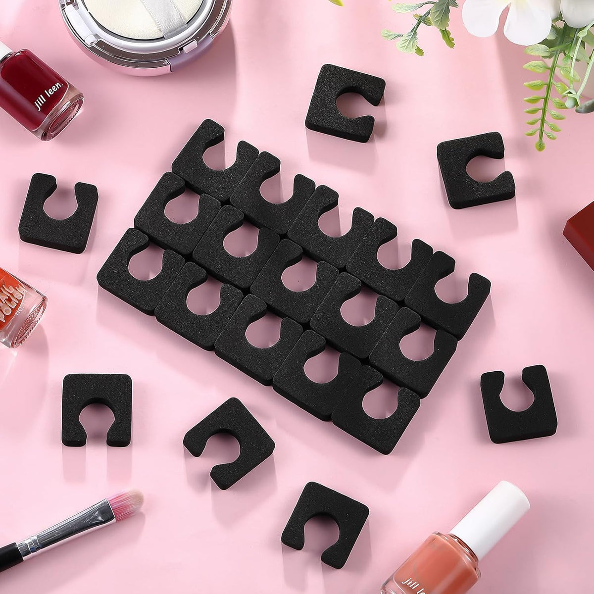 Mumufy 1000 Pcs Individual Pedicure Toe Separators Soft Foam Toe Spacers Comfortable Finger Toe
