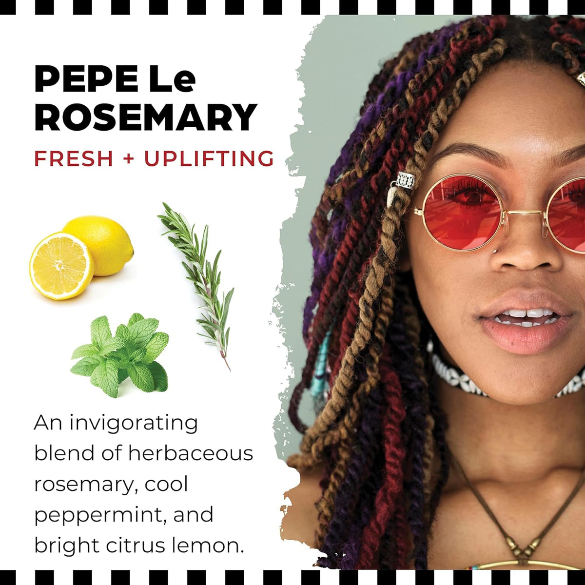 Dollylocks Dreadlock Refreshening Spray for Locs - Pepe Le Rosemary, Peppermint Lemon and Rosemary